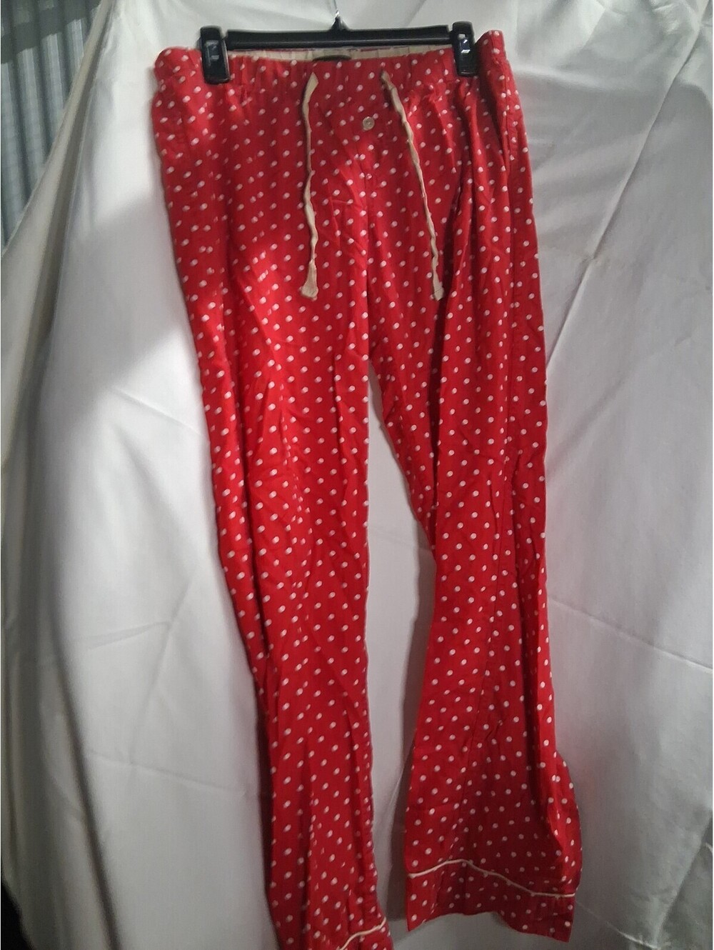 J.Crew Red White Polka Dot Cotton Pajama Pants Sleepwear Women Small PJ M2